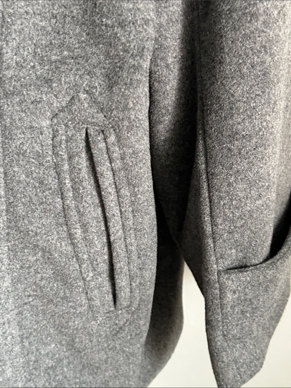 Lands' End Gray Double-Breasted Wool-Blend Peacoat - Picture 3 of 12
